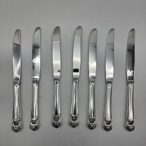 1847 Rogers Bros ETERNALLY YOURS Dinner Knives Set of 7 Modern Hollow 9-1/2" IS